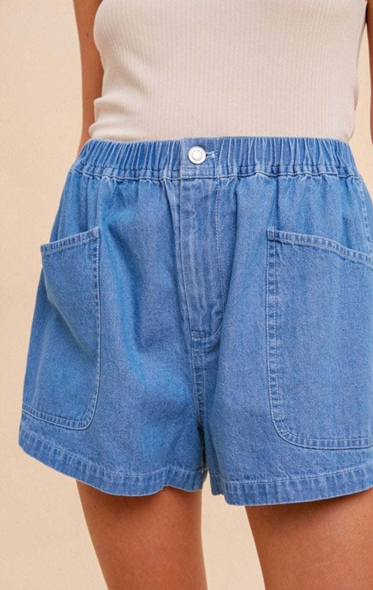 Chambray Easy Shorts