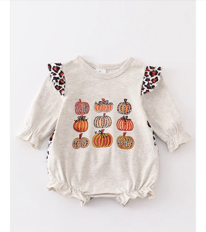 Leopard Pumpkin Print Baby Bubble