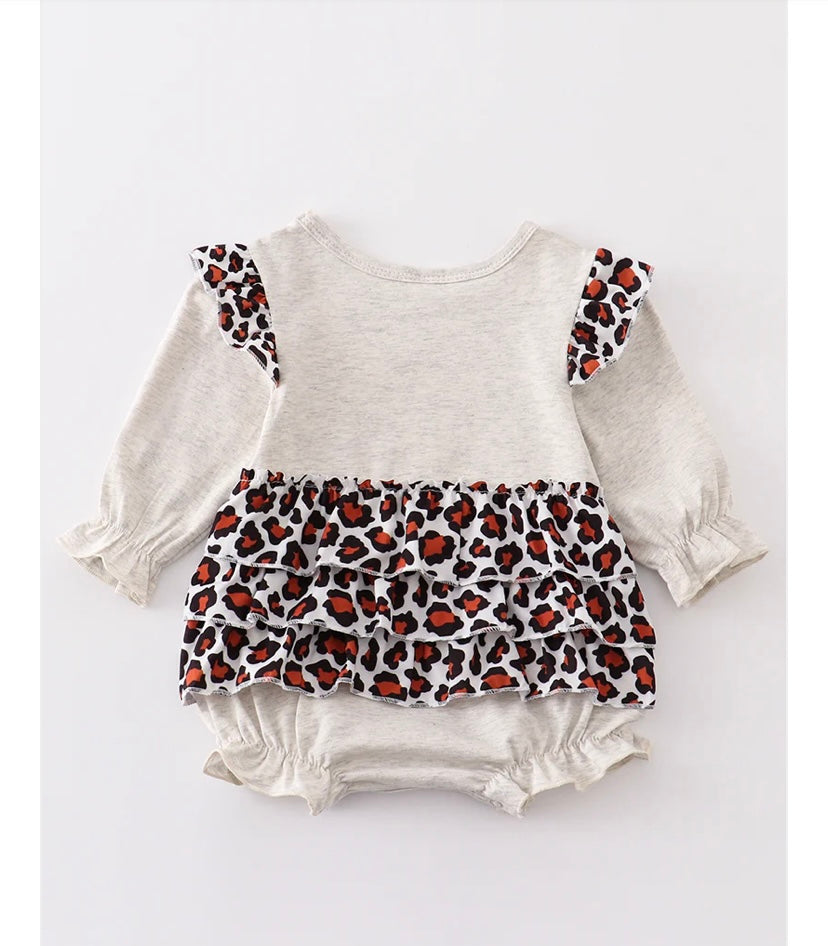 Leopard Pumpkin Print Baby Bubble