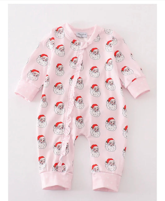 Baby Pink Santa Romper