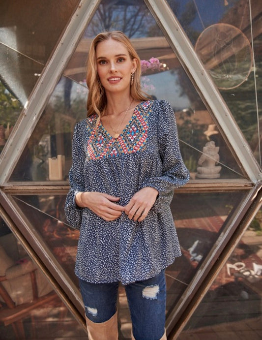 Brynn Embroidered Top