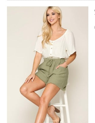 Raegan Frayed Hem Shorts